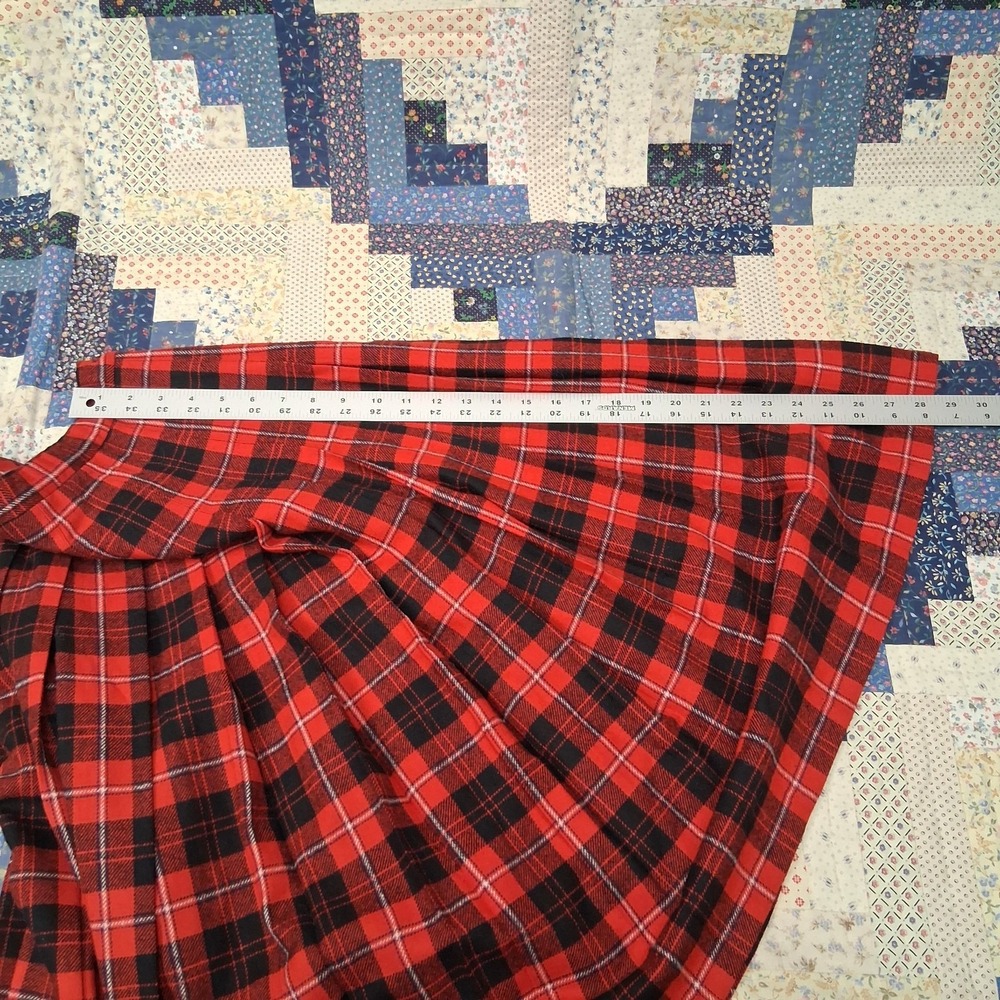 Vintage Pendleton Cunningham Tartan Red Plaid Skirt Womens Size 6 Pleated Maxi - Picture 7 of 9